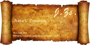 Juszt Zsuzsa névjegykártya